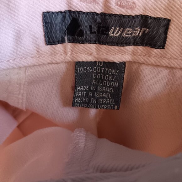 Vintage Women's Shorts 10 28" Lizwear Rose Pink High-Waisted Cotton 1990's - Picture 3 of 4